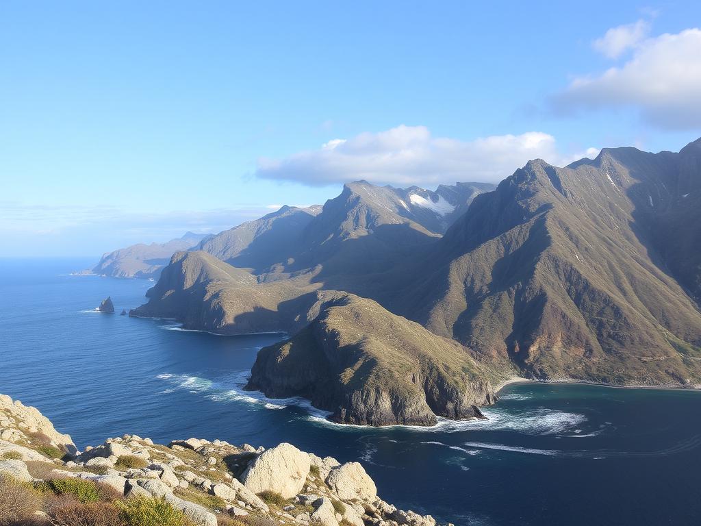 mountains and seaфото