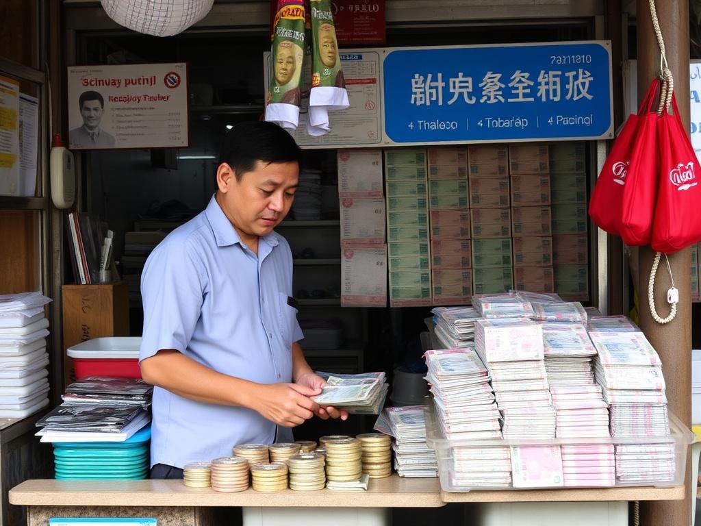 Currency exchange in Thailandфото